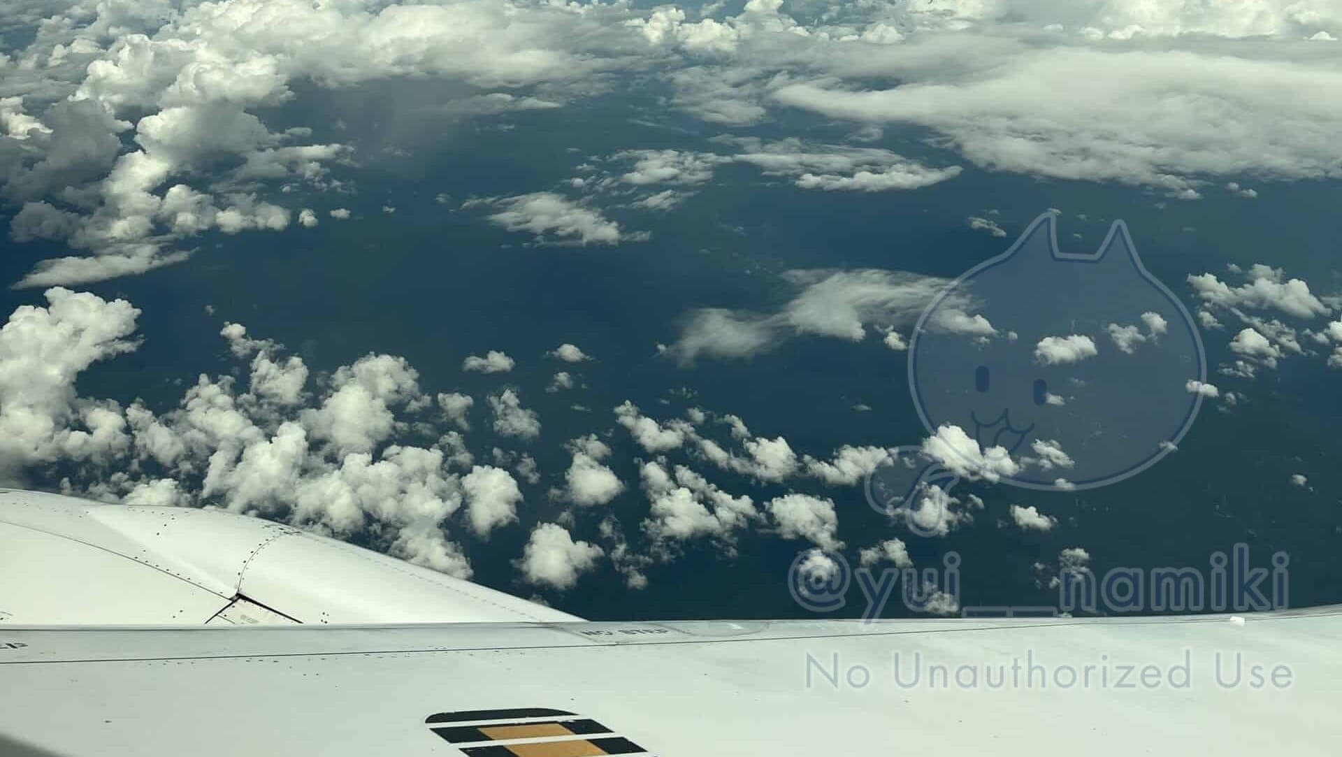 飛行機から見た外の風景